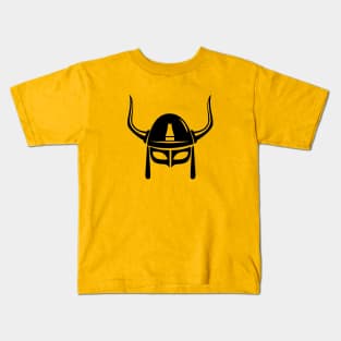 Viking War Helmet, Minimalist Medieval Warrior design Kids T-Shirt